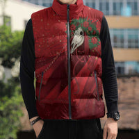 Merry Creepmas Mari Lwyd Sleeveless Puffer Jacket Folklore Ghost Horse Christmas - Wonder Print Shop