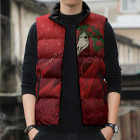 Merry Creepmas Mari Lwyd Sleeveless Puffer Jacket Folklore Ghost Horse Christmas - Wonder Print Shop