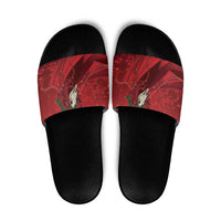 Merry Creepmas Mari Lwyd Slide Sandals Folklore Ghost Horse Christmas - Wonder Print Shop