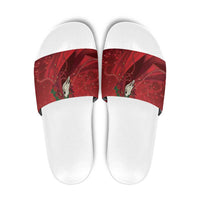 Merry Creepmas Mari Lwyd Slide Sandals Folklore Ghost Horse Christmas - Wonder Print Shop