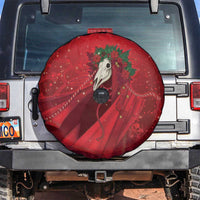 Merry Creepmas Mari Lwyd Spare Tire Cover Folklore Ghost Horse Christmas - Wonder Print Shop