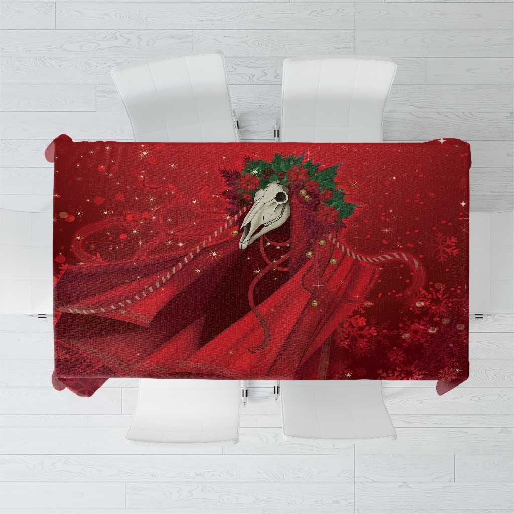 Merry Creepmas Mari Lwyd Tablecloth Folklore Ghost Horse Christmas - Wonder Print Shop