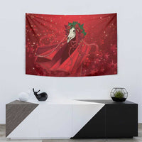 Merry Creepmas Mari Lwyd Tapestry Folklore Ghost Horse Christmas - Wonder Print Shop