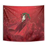 Merry Creepmas Mari Lwyd Tapestry Folklore Ghost Horse Christmas - Wonder Print Shop