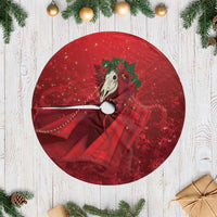 Merry Creepmas Mari Lwyd Tree Skirt Folklore Ghost Horse Christmas - Wonder Print Shop