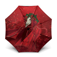 Merry Creepmas Mari Lwyd Umbrella Folklore Ghost Horse Christmas - Wonder Print Shop