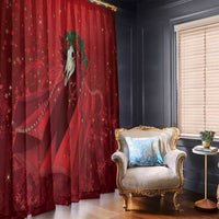 Merry Creepmas Mari Lwyd Window Curtain Folklore Ghost Horse Christmas - Wonder Print Shop