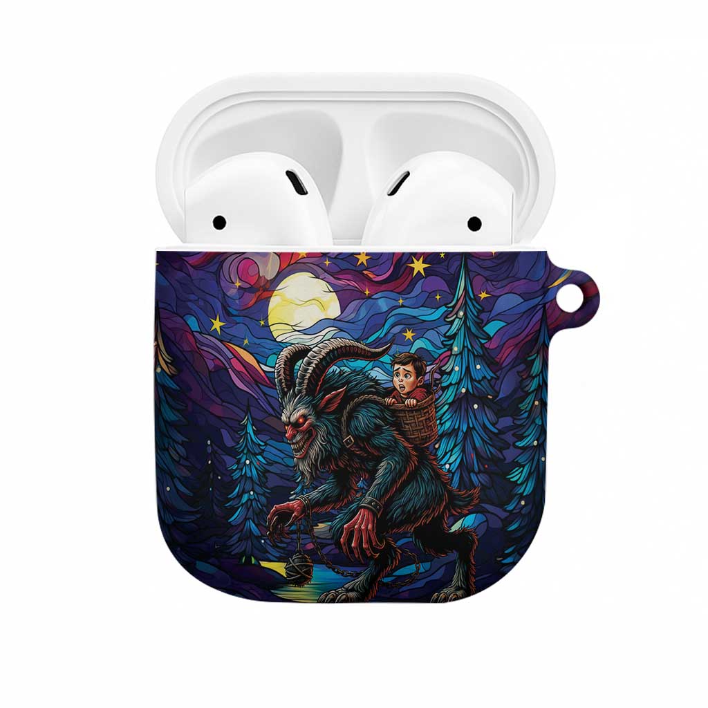 Stained Glass Krampus AirPods Case Gothic Christmas Myth - Wonder Print Shop