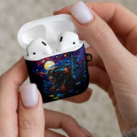 Stained Glass Krampus AirPods Case Gothic Christmas Myth - Wonder Print Shop
