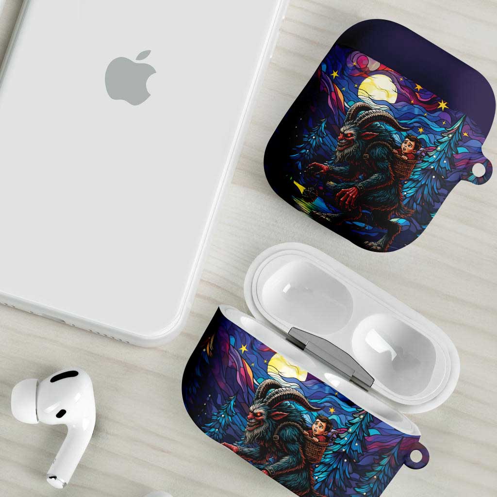 Stained Glass Krampus AirPods Case Gothic Christmas Myth - Wonder Print Shop