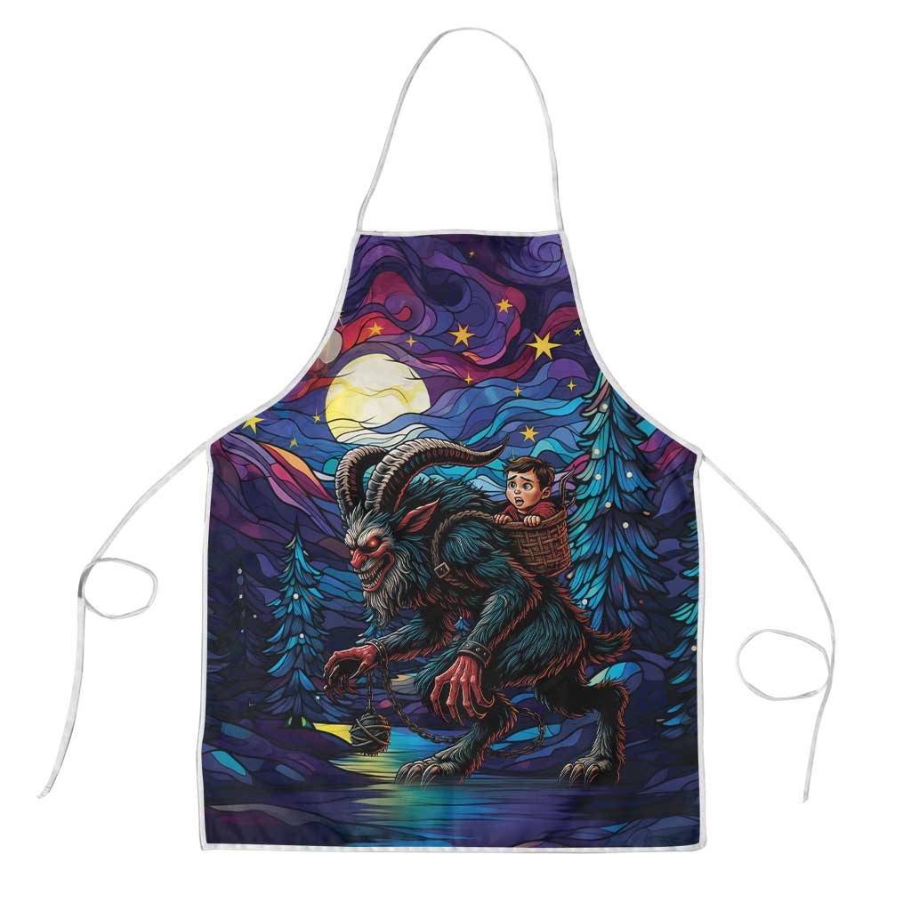 Stained Glass Krampus Apron Gothic Christmas Myth - Wonder Print Shop