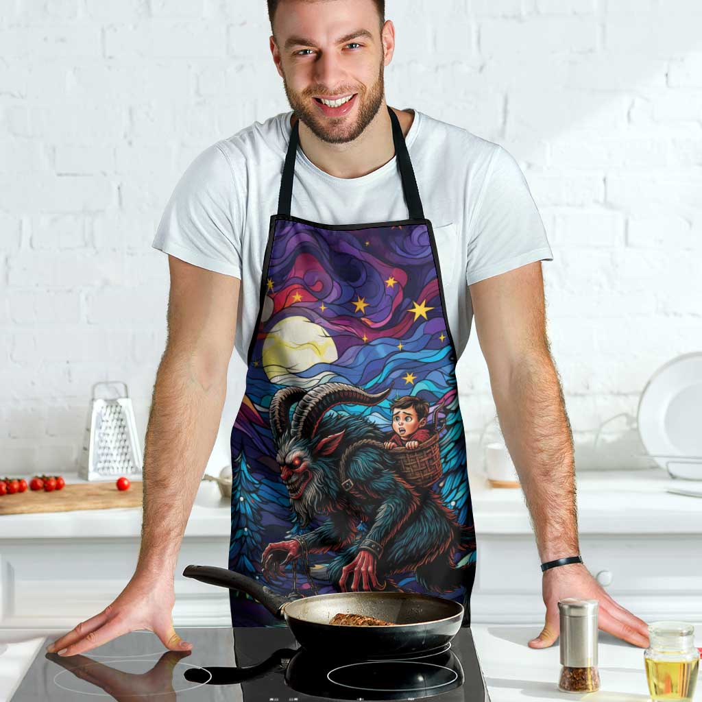 Stained Glass Krampus Apron Gothic Christmas Myth - Wonder Print Shop