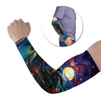 Stained Glass Krampus Arm Sleeves Gothic Christmas Myth - Wonder Print Shop