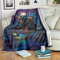 Stained Glass Krampus Blanket Gothic Christmas Myth - Wonder Print Shop