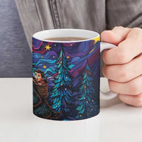 Stained Glass Krampus Ceramic Mug Gothic Christmas Myth - Wonder Print Shop