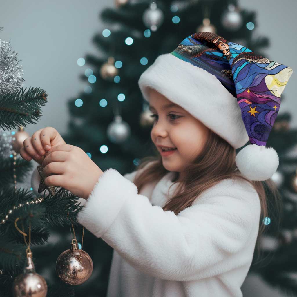 Stained Glass Krampus Christmas Santa Hat Gothic Christmas Myth - Wonder Print Shop