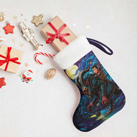 Stained Glass Krampus Christmas Stocking Gothic Christmas Myth - Wonder Print Shop