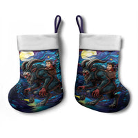 Stained Glass Krampus Christmas Stocking Gothic Christmas Myth - Wonder Print Shop