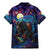 Stained Glass Krampus Family Matching Mermaid Dress and Hawaiian Shirt Gothic Christmas Myth - Wonder Print Shop