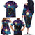Stained Glass Krampus Family Matching Off The Shoulder Long Sleeve Dress and Hawaiian Shirt Gothic Christmas Myth - Wonder Print Shop