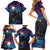 Stained Glass Krampus Family Matching Short Sleeve Bodycon Dress and Hawaiian Shirt Gothic Christmas Myth - Wonder Print Shop