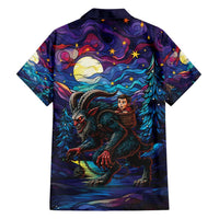 Stained Glass Krampus Family Matching Summer Maxi Dress and Hawaiian Shirt Gothic Christmas Myth - Wonder Print Shop