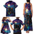 Stained Glass Krampus Family Matching Tank Maxi Dress and Hawaiian Shirt Gothic Christmas Myth - Wonder Print Shop