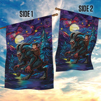 Stained Glass Krampus Garden Flag Gothic Christmas Myth - Wonder Print Shop