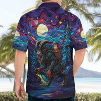Stained Glass Krampus Hawaiian Shirt Gothic Christmas Myth - Wonder Print Shop