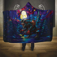 Stained Glass Krampus Hooded Blanket Gothic Christmas Myth - Wonder Print Shop