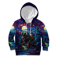 Stained Glass Krampus Kid Hoodie Gothic Christmas Myth - Wonder Print Shop