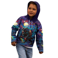 Stained Glass Krampus Kid Hoodie Gothic Christmas Myth - Wonder Print Shop