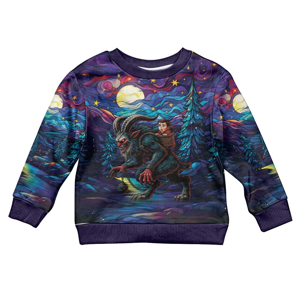 Stained Glass Krampus Kid Ugly Christmas Sweater Gothic Christmas Myth - Wonder Print Shop