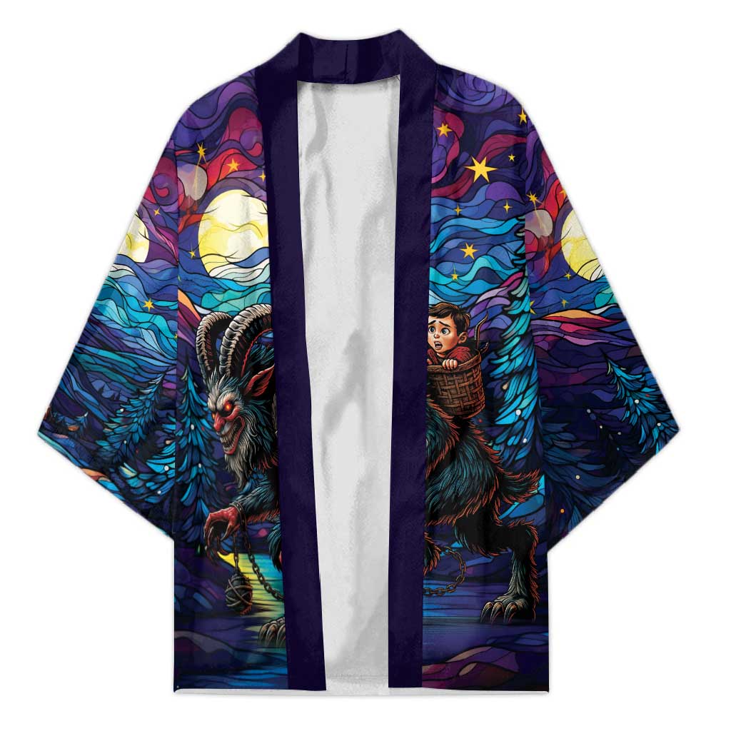 Stained Glass Krampus Kimono Gothic Christmas Myth - Wonder Print Shop