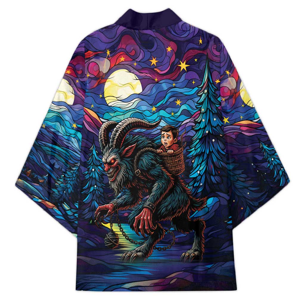 Stained Glass Krampus Kimono Gothic Christmas Myth - Wonder Print Shop