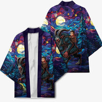 Stained Glass Krampus Kimono Gothic Christmas Myth - Wonder Print Shop