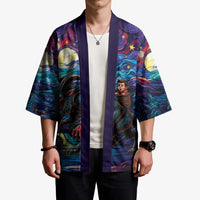 Stained Glass Krampus Kimono Gothic Christmas Myth - Wonder Print Shop