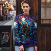 Stained Glass Krampus Ugly Christmas Sweater Gothic Christmas Myth - Wonder Print Shop