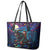 Stained Glass Krampus Leather Tote Bag Gothic Christmas Myth - Wonder Print Shop