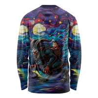 Stained Glass Krampus Long Sleeve Shirt Gothic Christmas Myth - Wonder Print Shop