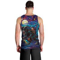 Stained Glass Krampus Men Tank Top Gothic Christmas Myth - Wonder Print Shop