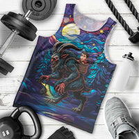 Stained Glass Krampus Men Tank Top Gothic Christmas Myth - Wonder Print Shop