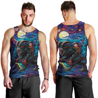 Stained Glass Krampus Men Tank Top Gothic Christmas Myth - Wonder Print Shop