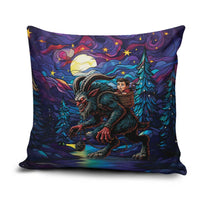 Stained Glass Krampus Pillow Cover Gothic Christmas Myth - Wonder Print Shop