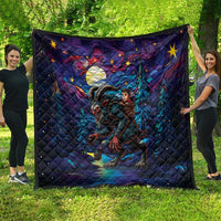 Stained Glass Krampus Quilt Gothic Christmas Myth - Wonder Print Shop