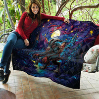 Stained Glass Krampus Quilt Gothic Christmas Myth - Wonder Print Shop