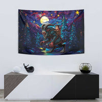 Stained Glass Krampus Tapestry Gothic Christmas Myth - Wonder Print Shop