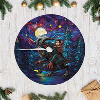 Stained Glass Krampus Tree Skirt Gothic Christmas Myth - Wonder Print Shop