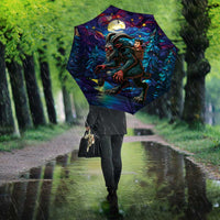 Stained Glass Krampus Umbrella Gothic Christmas Myth - Wonder Print Shop