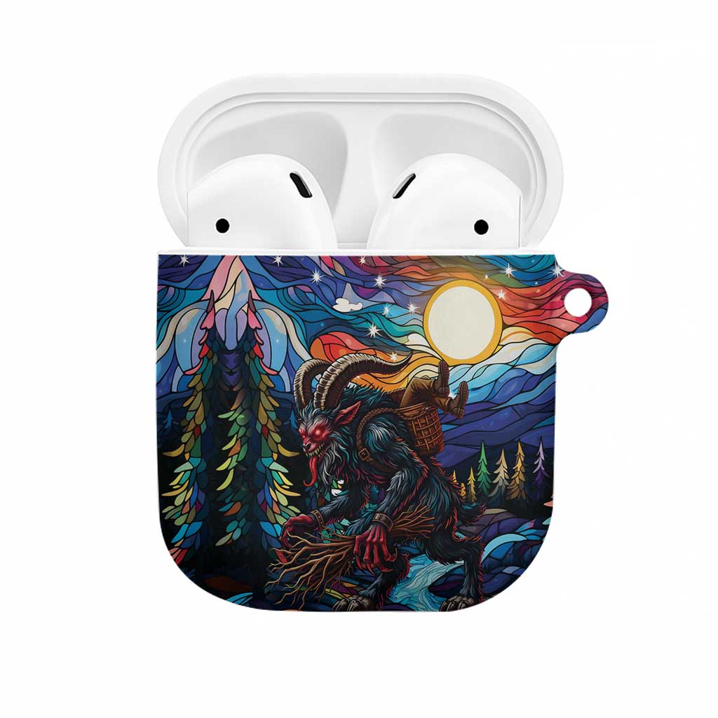 Stained Glass Krampus AirPods Case Folklore Horror Art - Wonder Print Shop